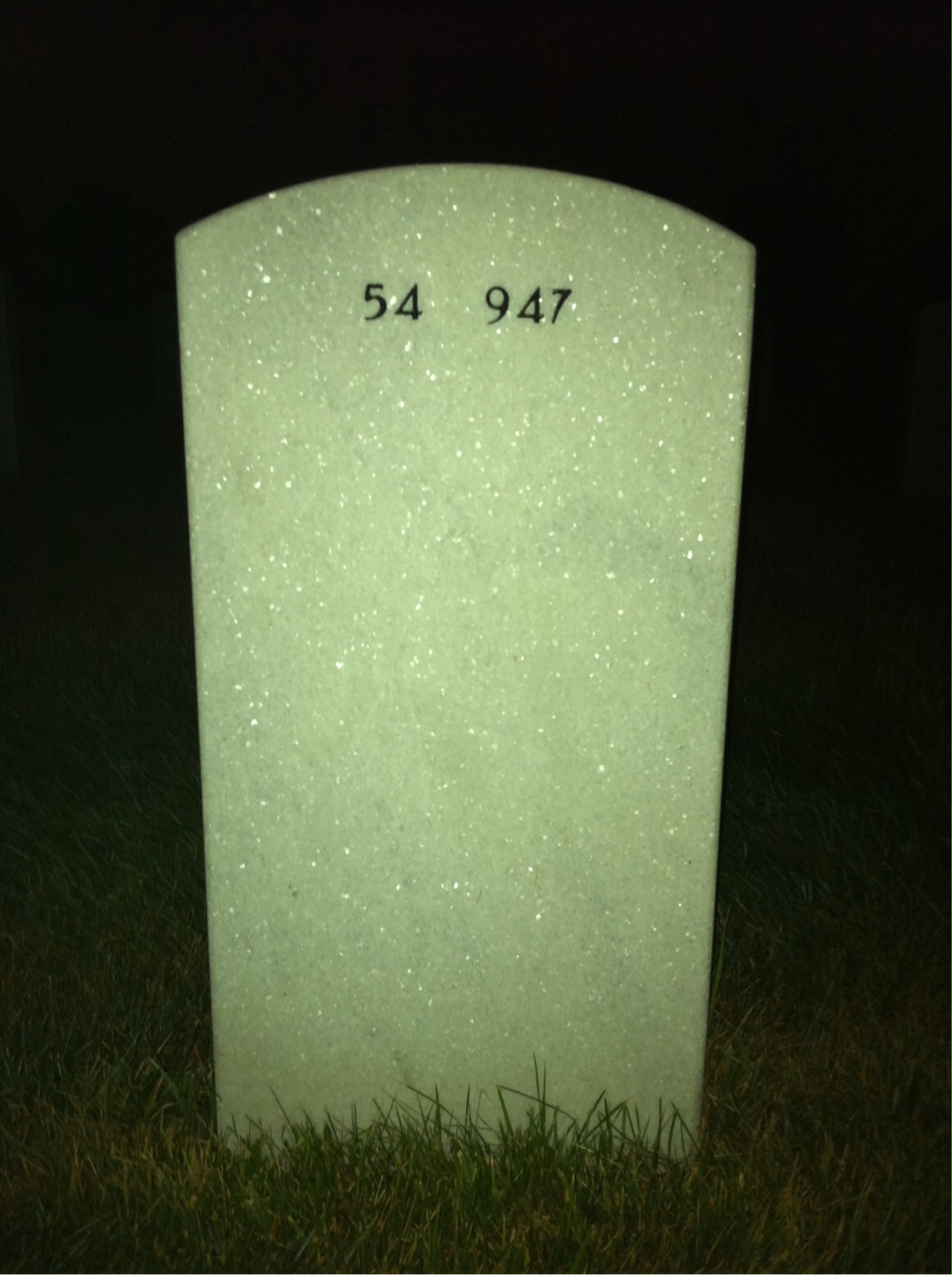 Back of headstone — Reginald Hoffman