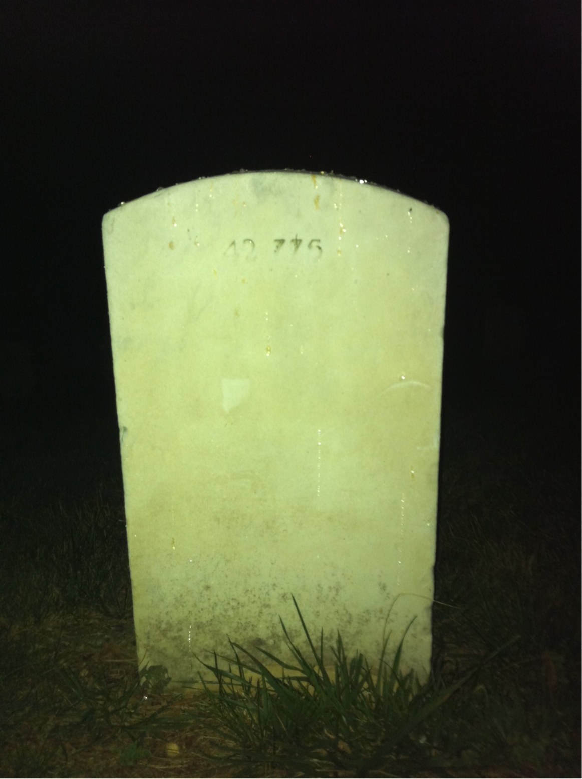 Back of headstone — Earle Anthonson