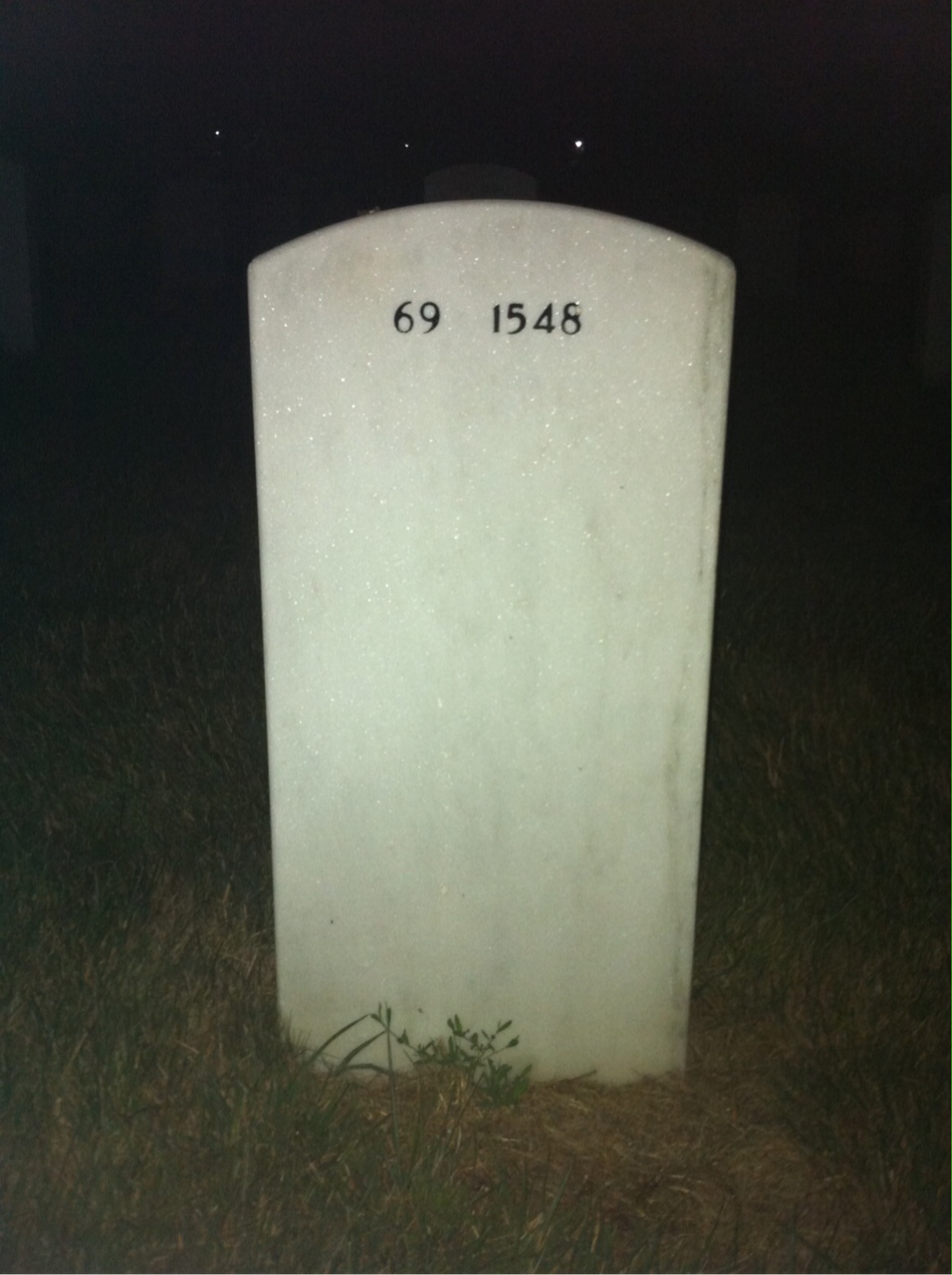 Back of headstone — Rhea Frederick
