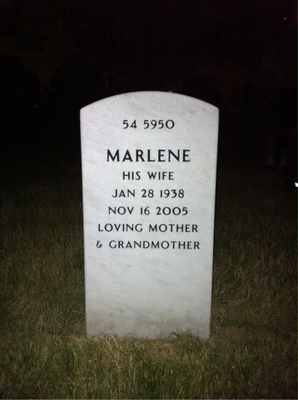 Back of headstone — James Mcclusky