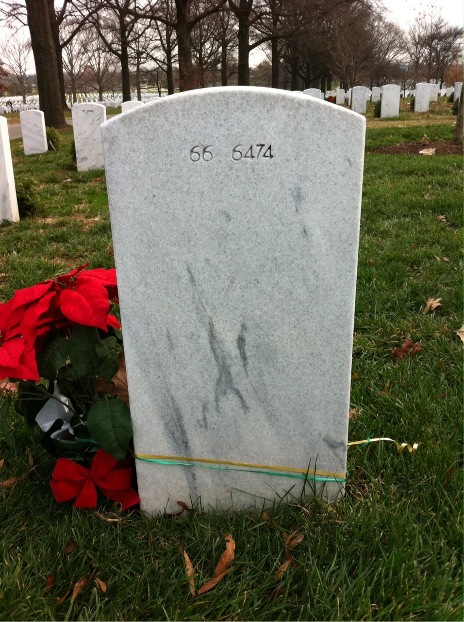 Back of headstone — James Bagley