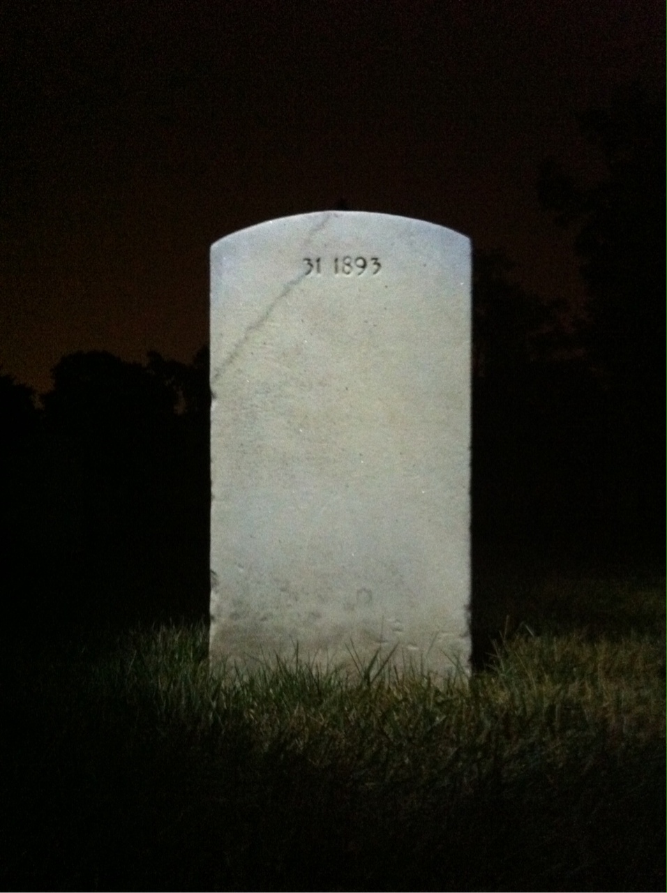 Back of headstone — Robert Williams