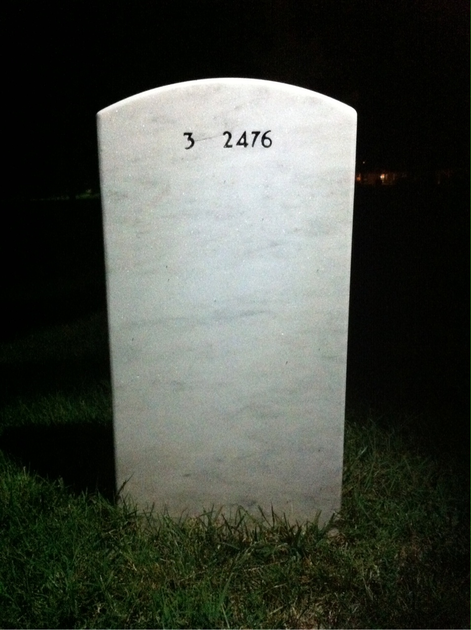 Back of headstone — Thomas Murphy