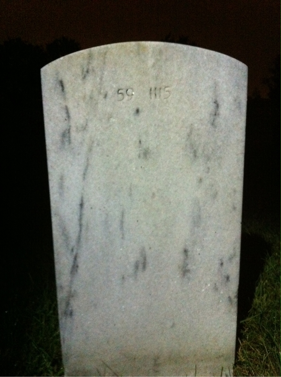 Back of headstone — Russell Morgan