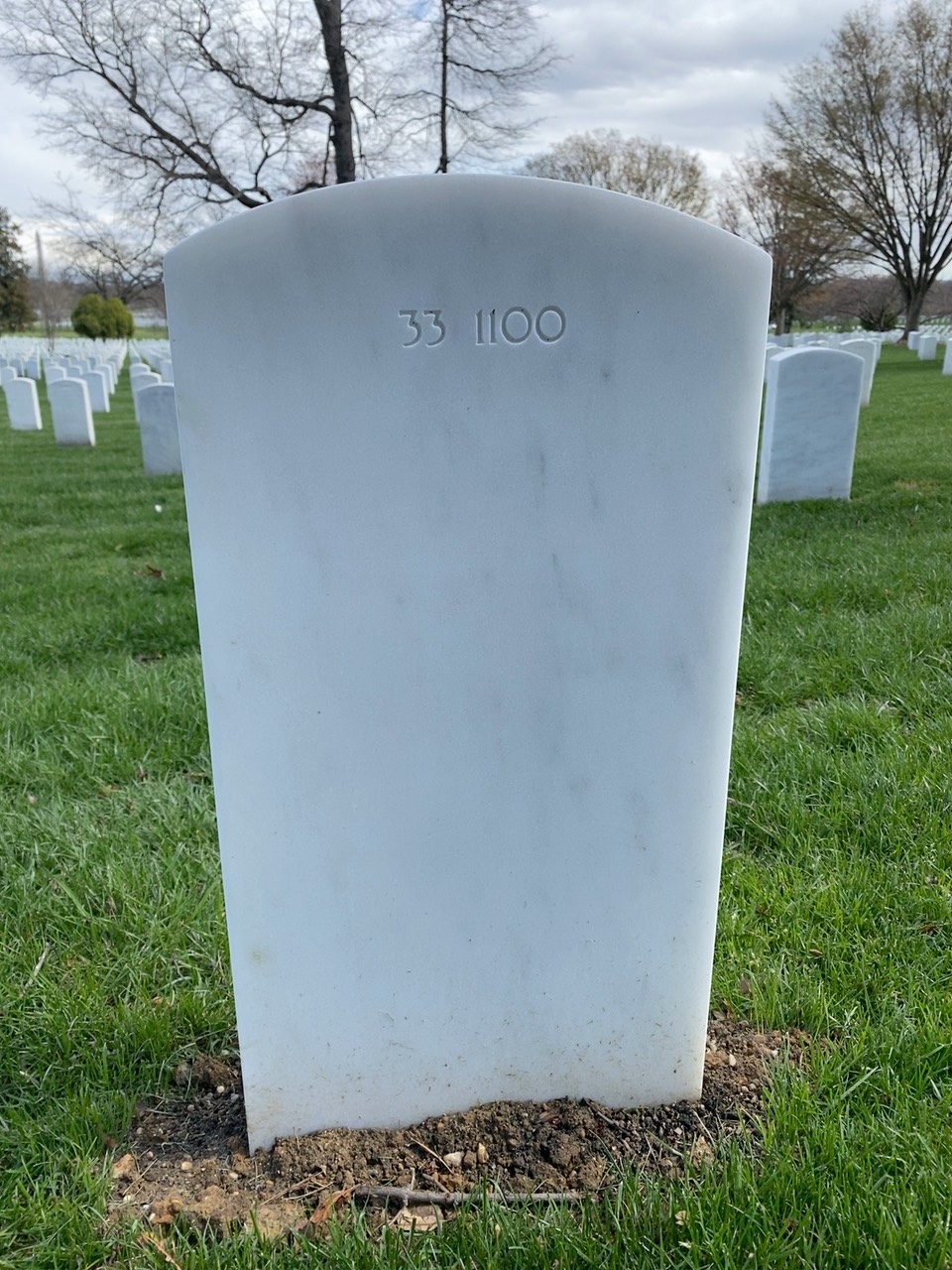 Back of headstone — George Alexander
