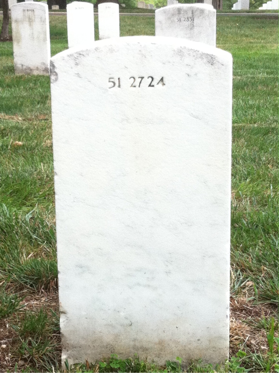 Back of headstone — Edward Arnold