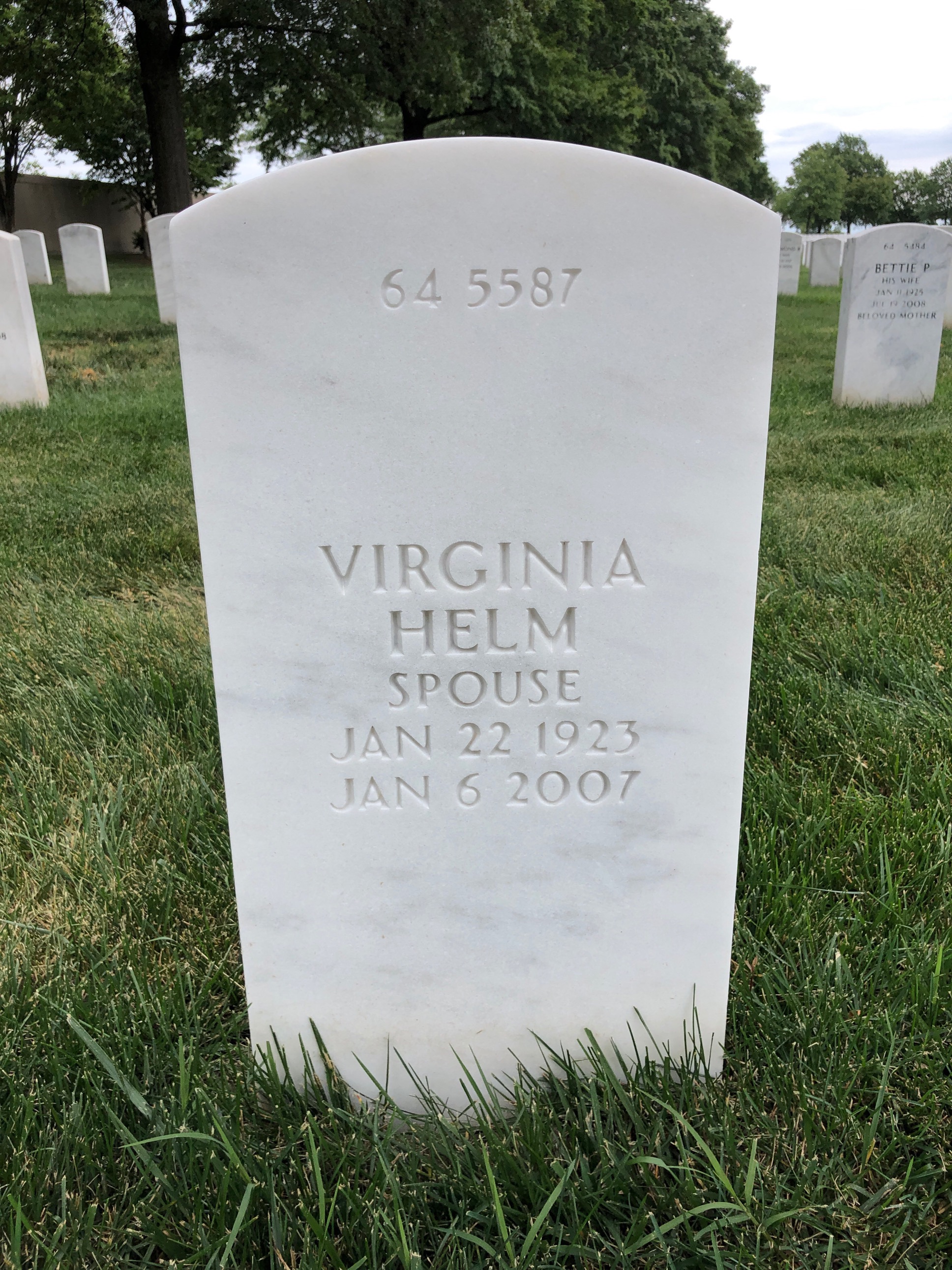 Back of headstone — Donald Mckee