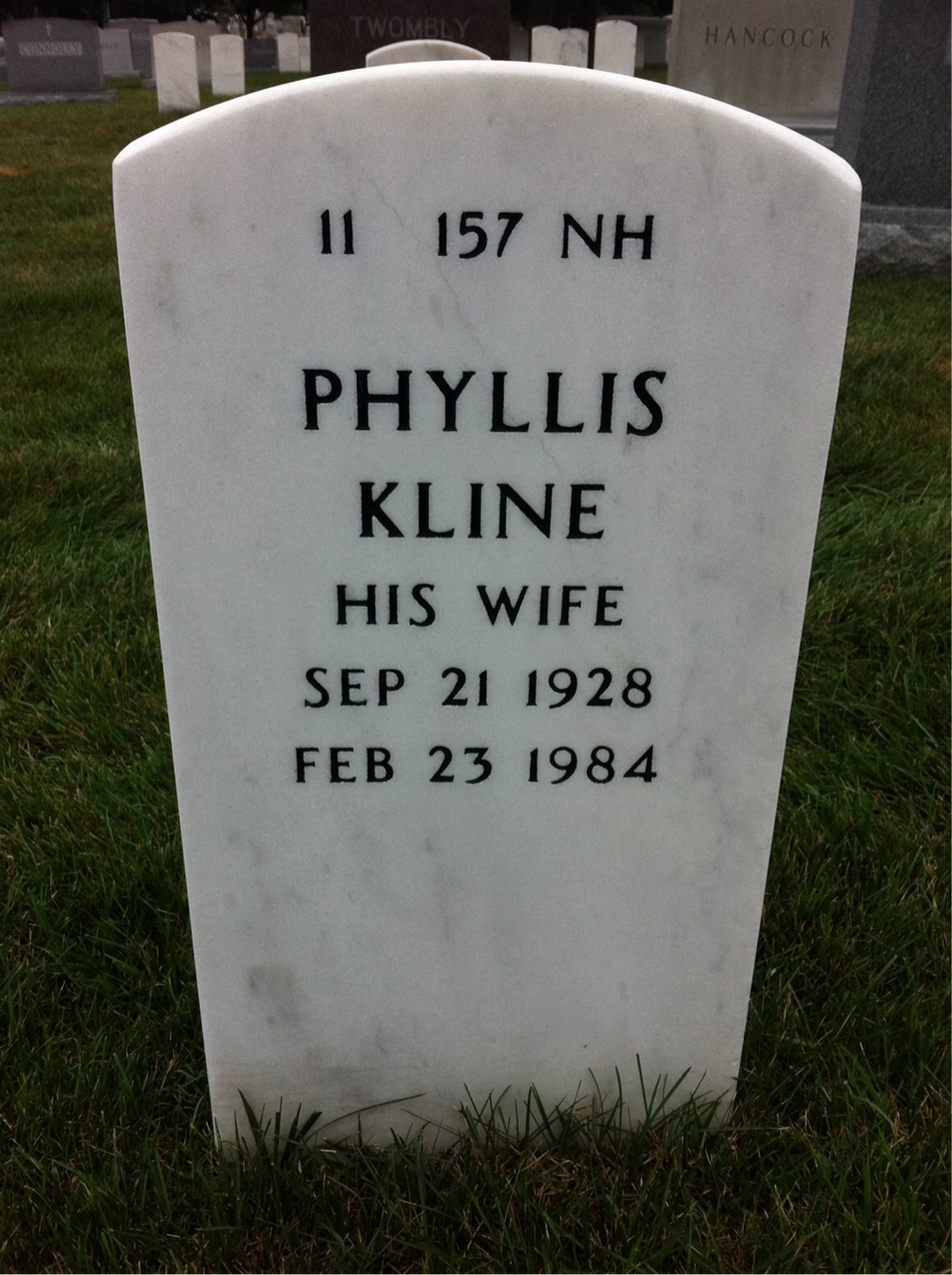 Back of headstone — George Bicher