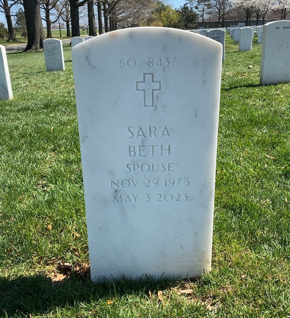 Back of headstone — Eric Kruger
