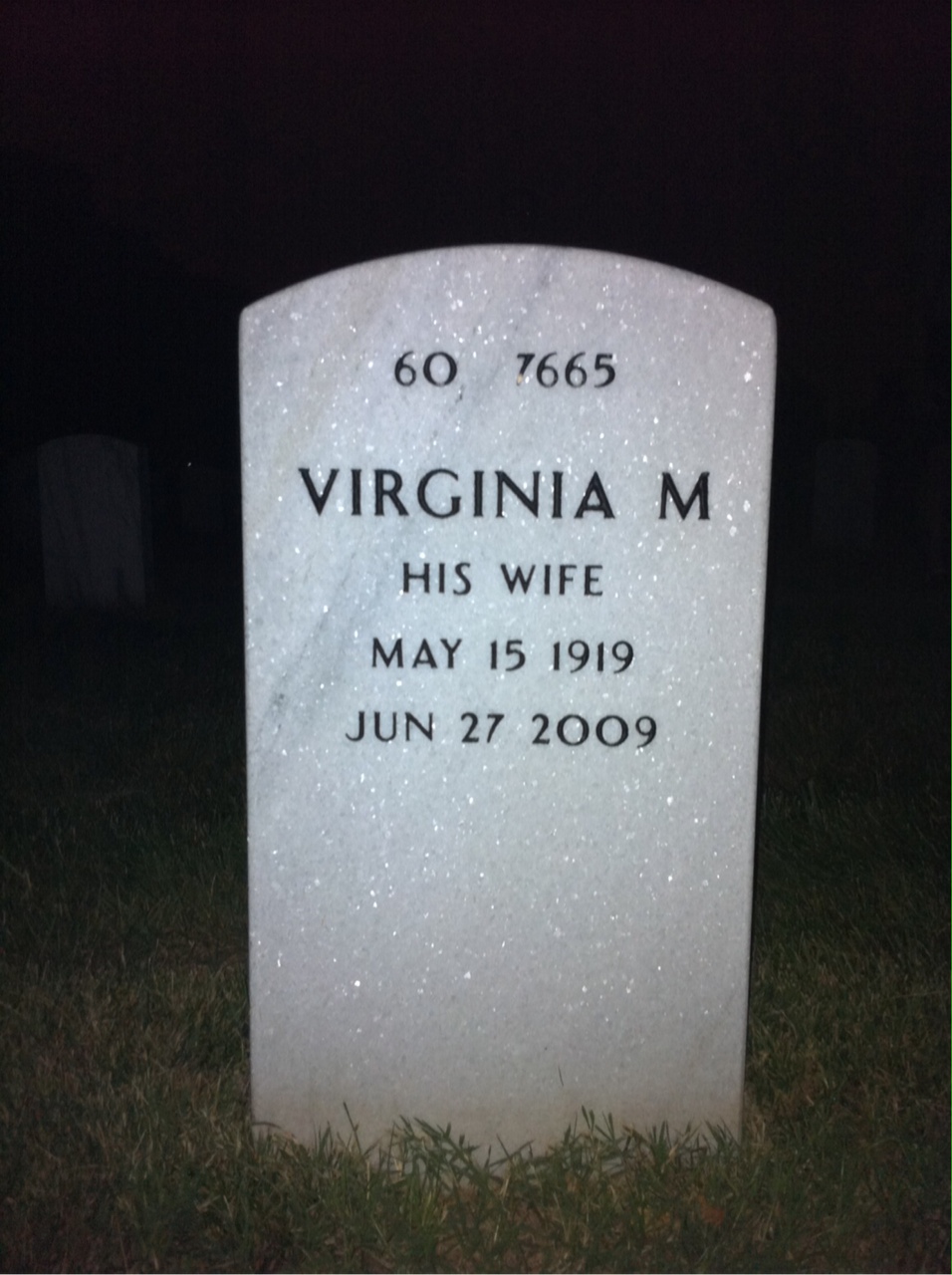 Back of headstone — John Robinson