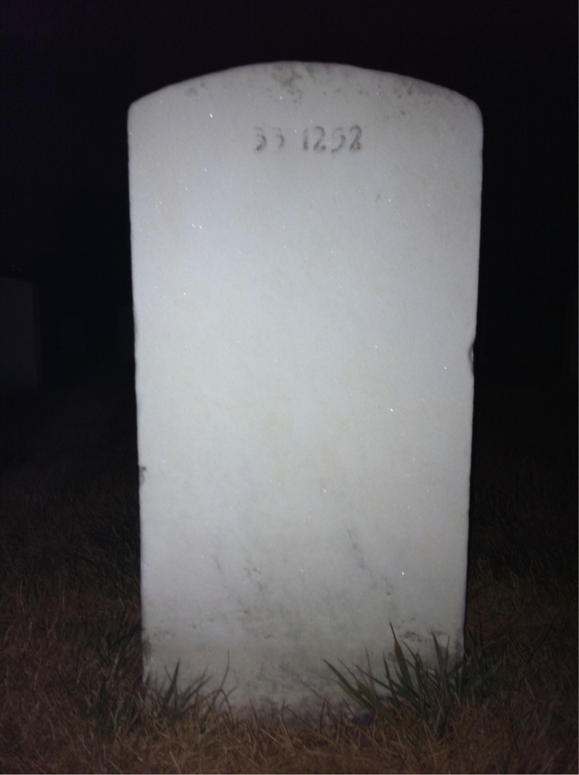Back of headstone — Burnett Baer