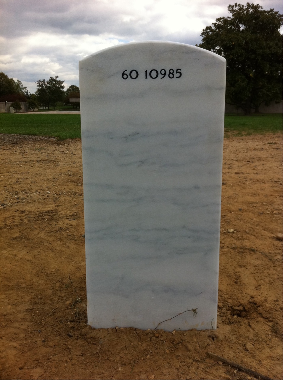 Back of headstone — Michael Joseph Clark