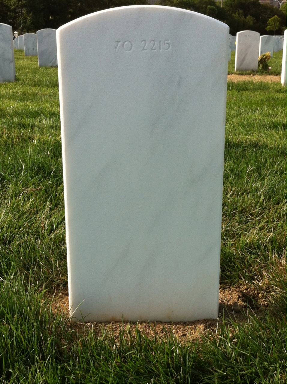 Back of headstone — Thomas Henry Harvey