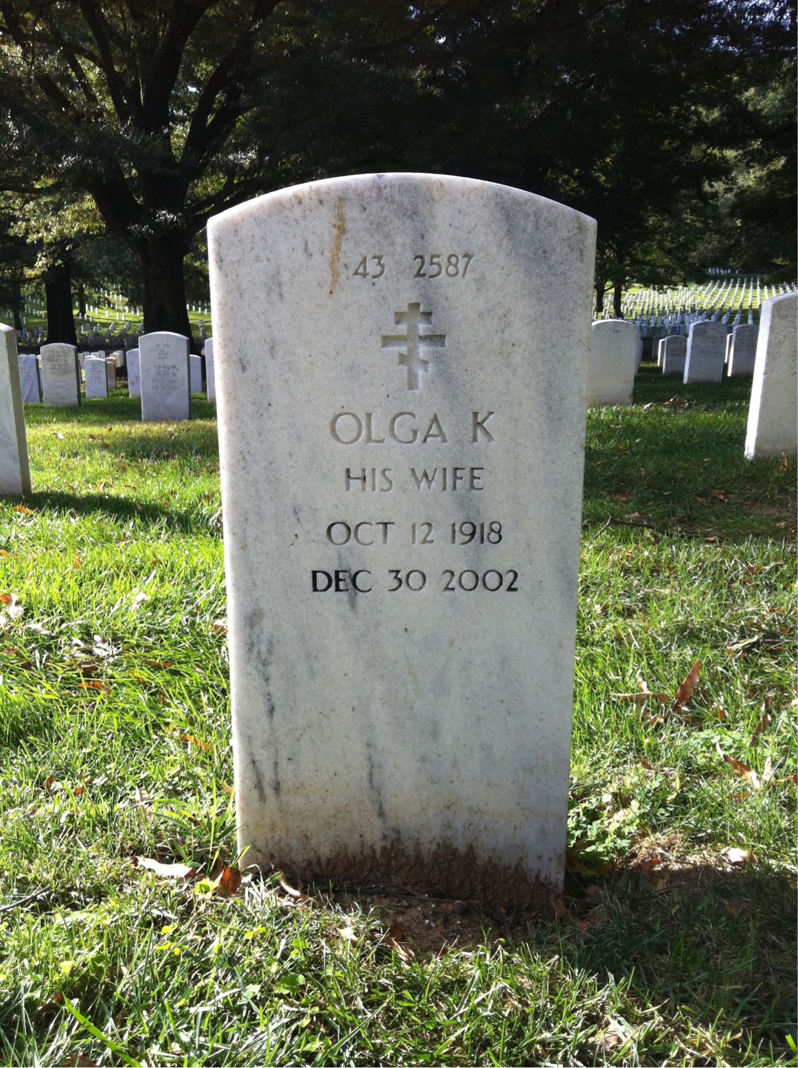 Back of headstone — Lafayette Anson
