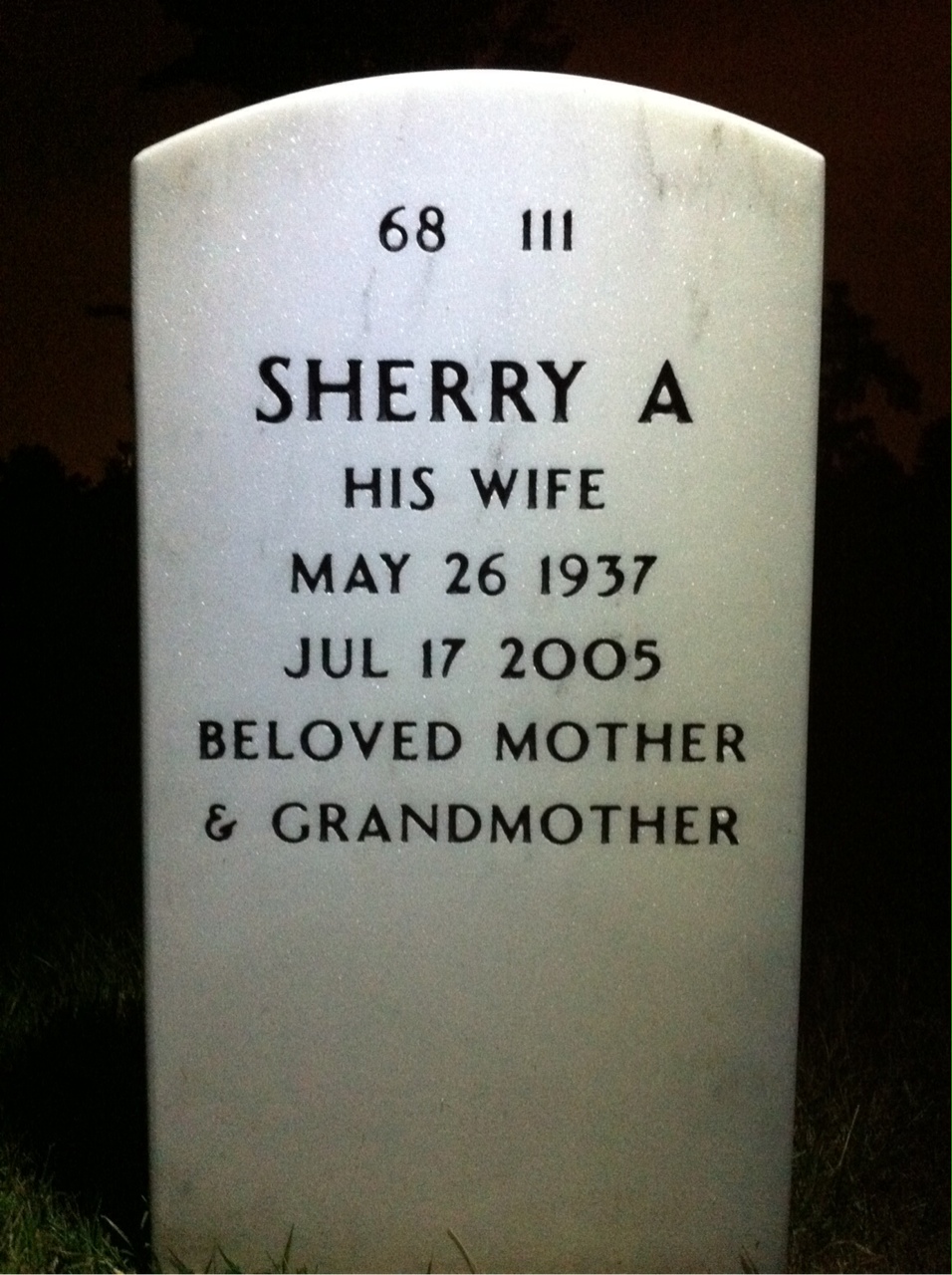 Back of headstone — Michael Payne