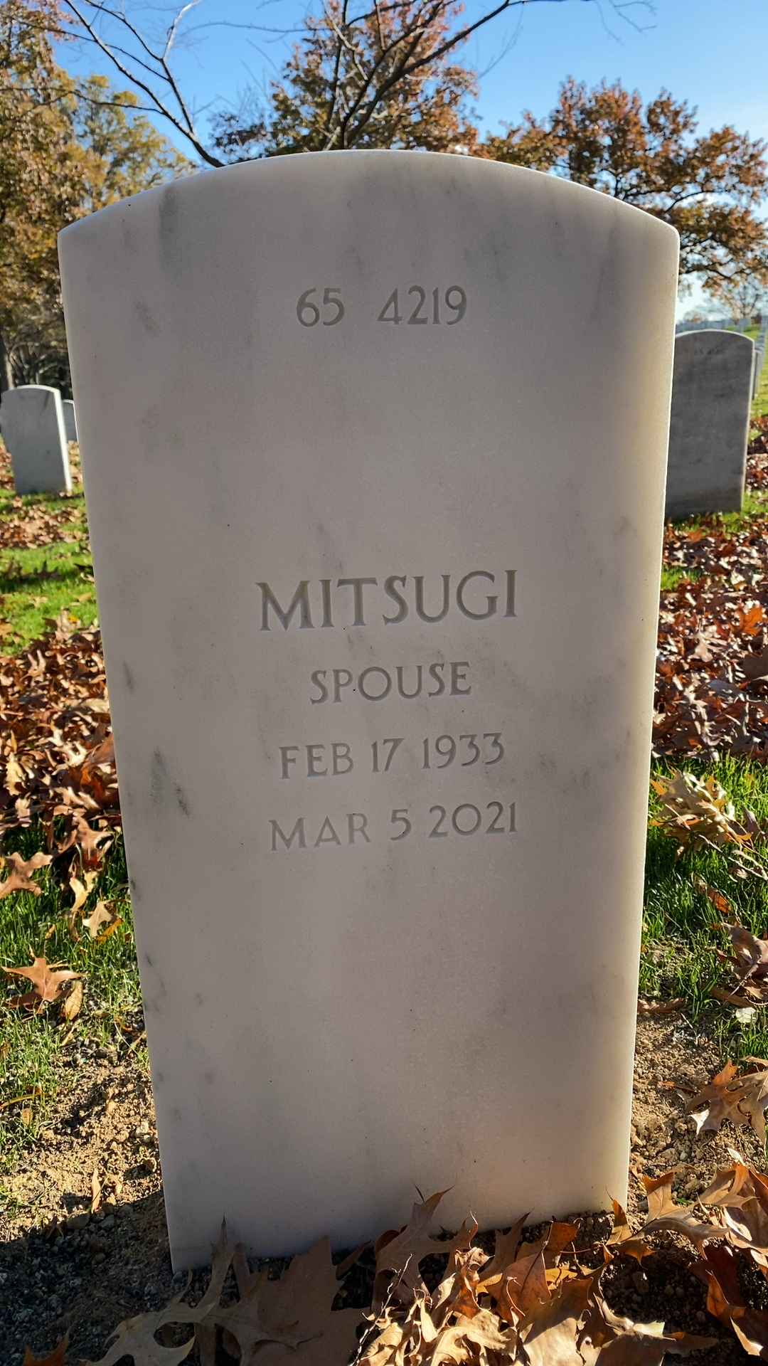 Back of headstone — Mario Corda