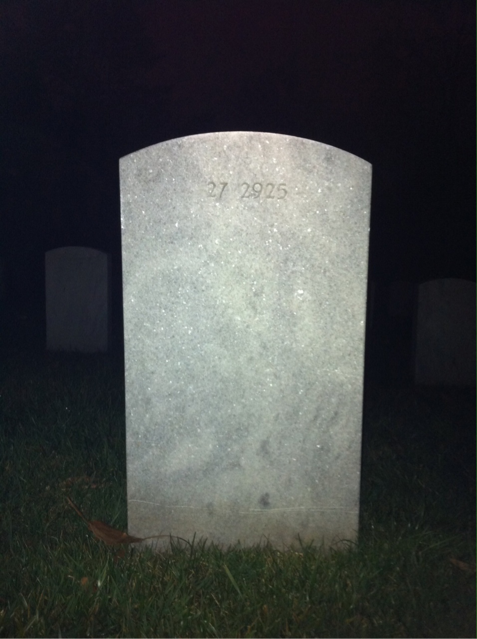 Back of headstone — Sarah Collins