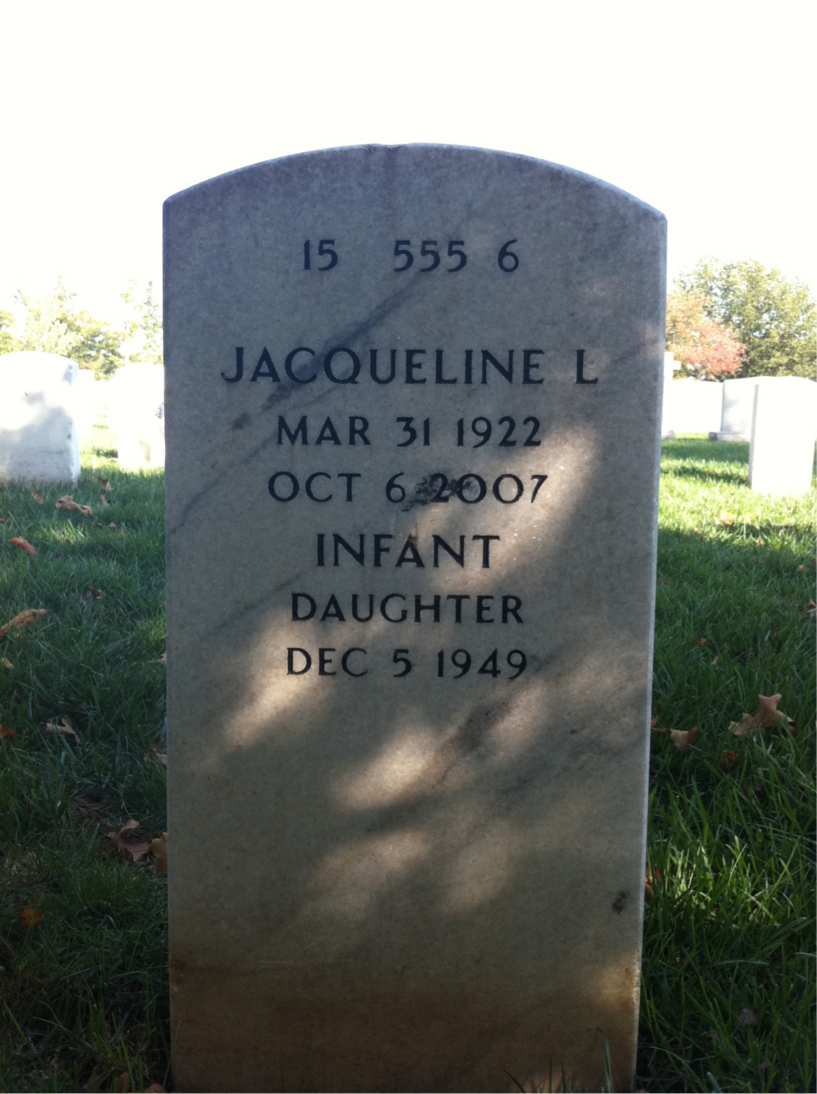 Back of headstone — Frank Steinemann