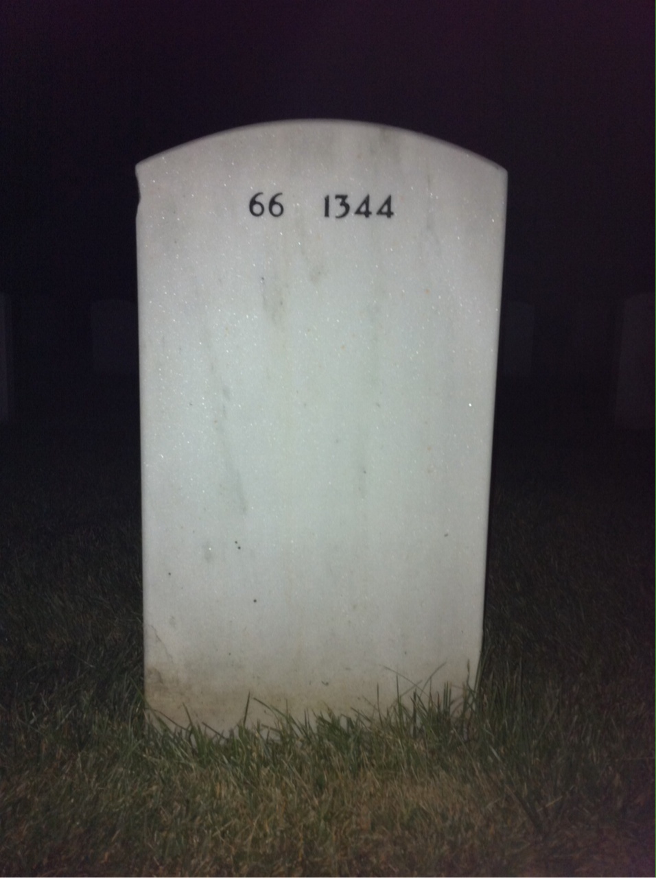 Back of headstone — Philip Shue