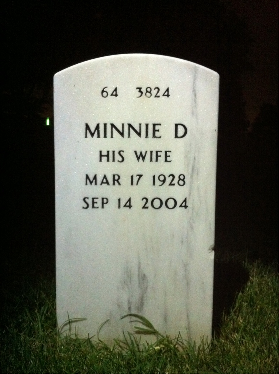 Back of headstone — Charlie Toms