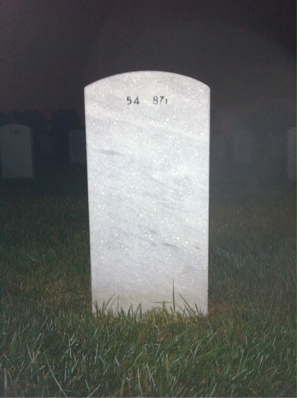 Back of headstone — Arthur Parnell