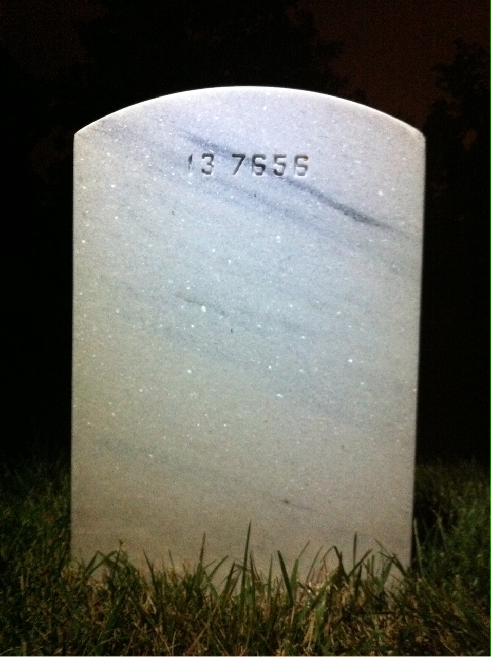 Back of headstone — Jerome Mellon