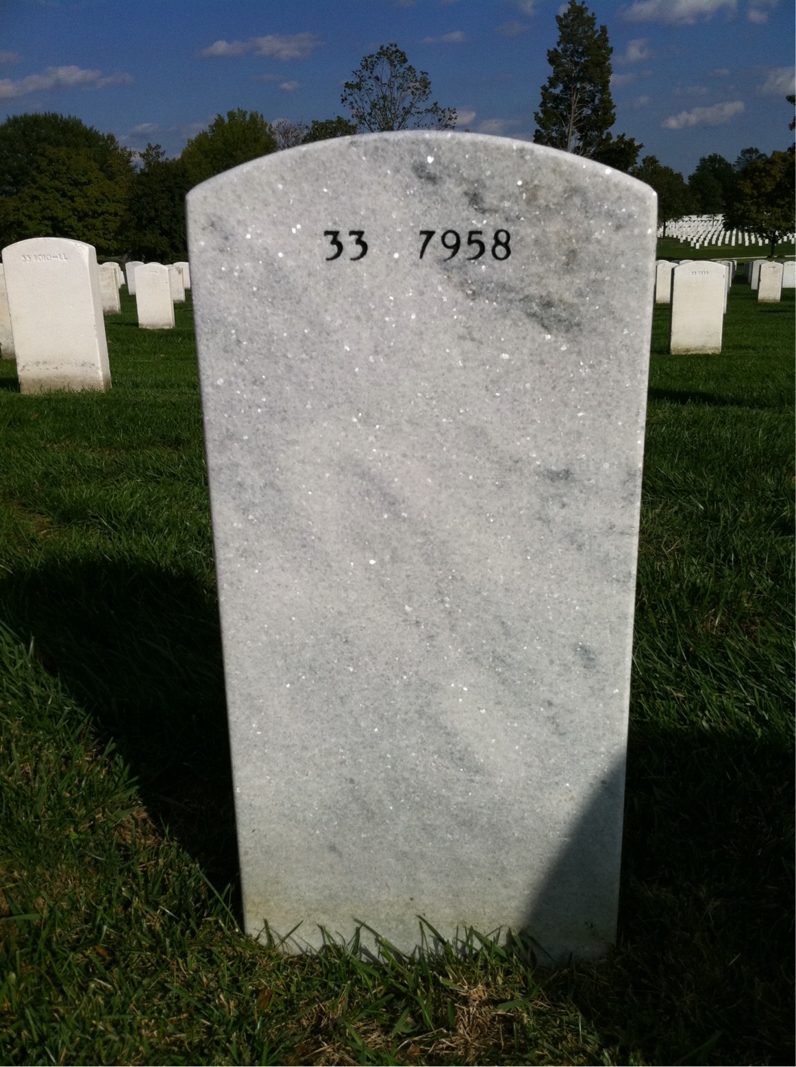 Back of headstone — Joseph Mora