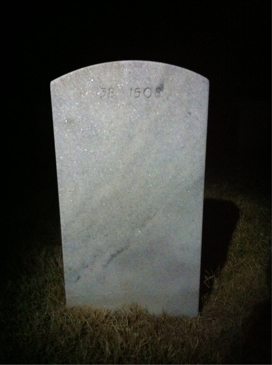 Back of headstone — Clyde Moore