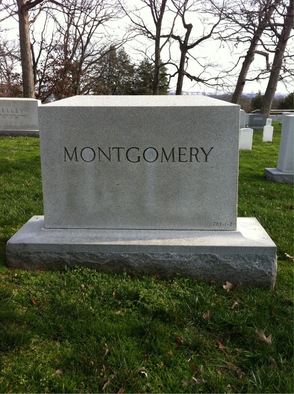 Back of headstone — John Montgomery