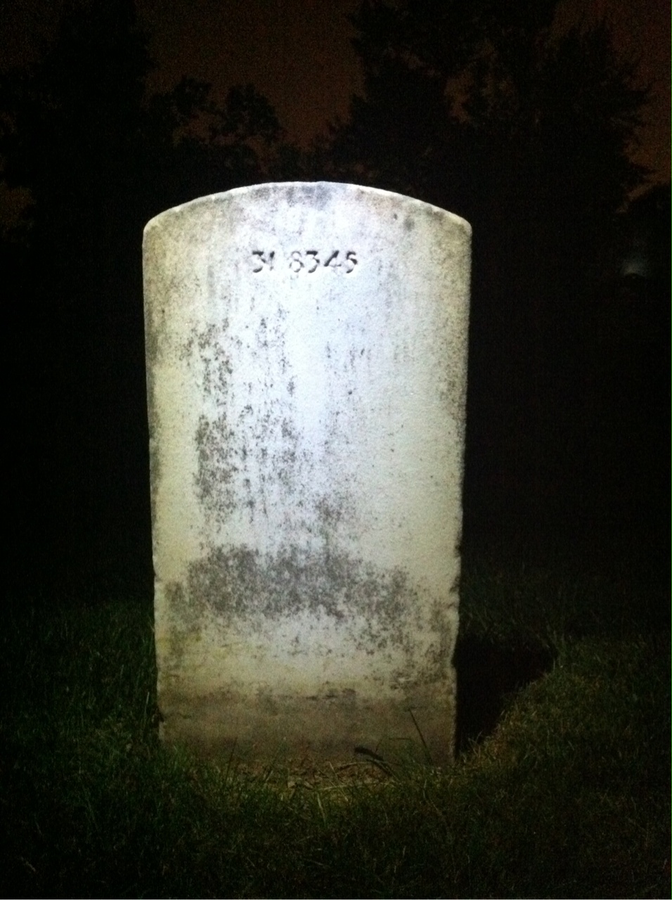 Back of headstone — Joseph Abrams