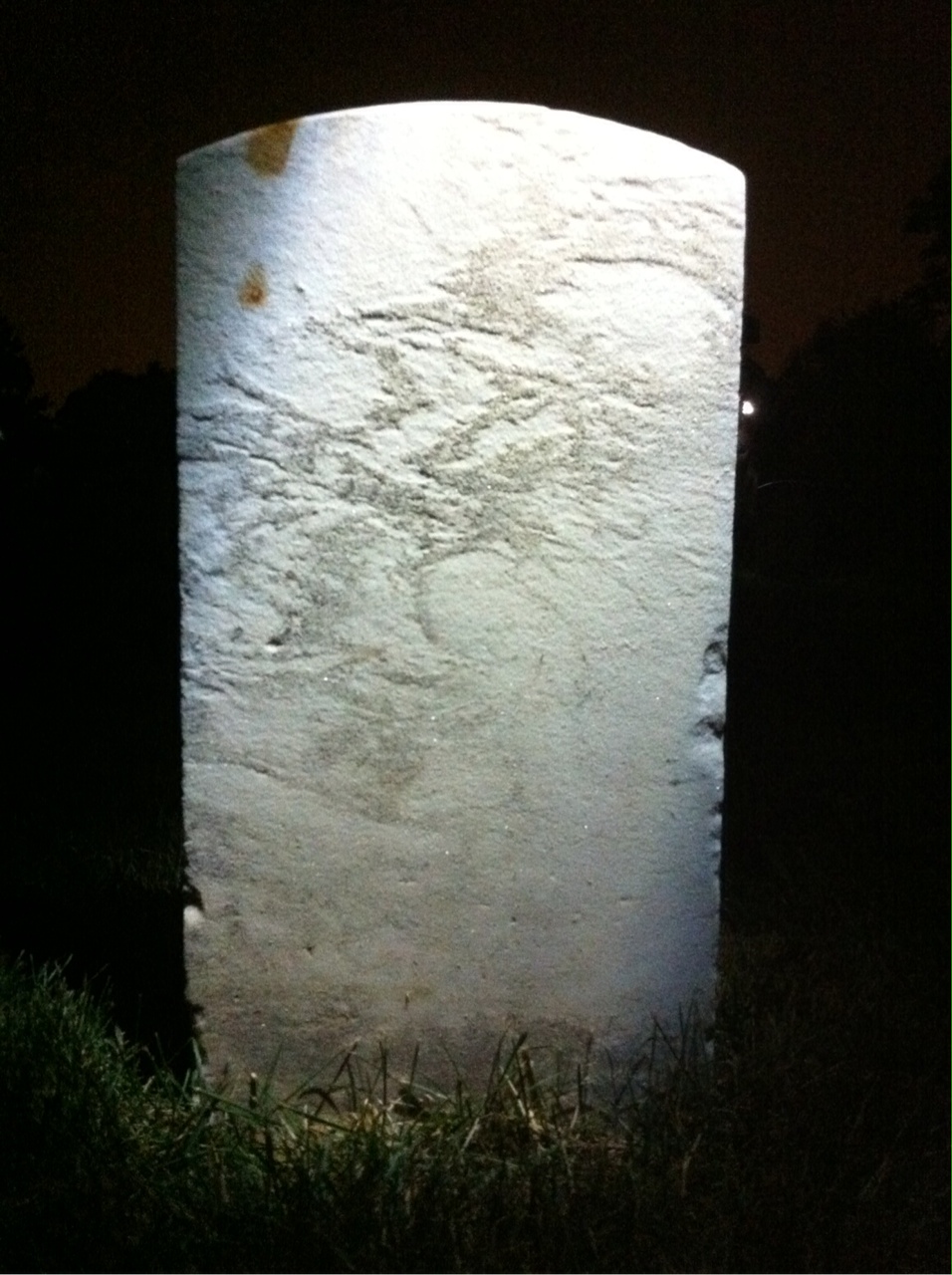 Back of headstone — Marcy Mitchell