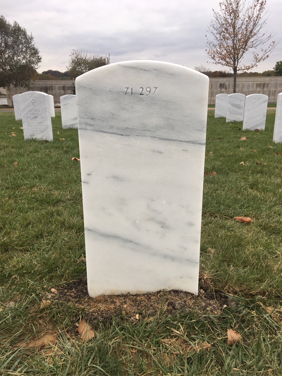 Back of headstone — Charles L Keaton