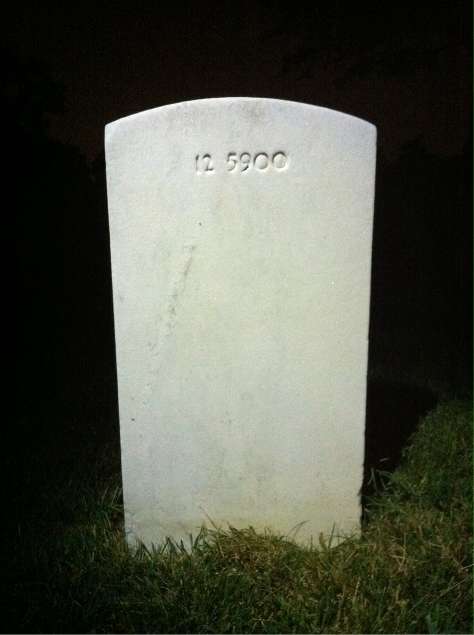 Back of headstone — Infant Morgan