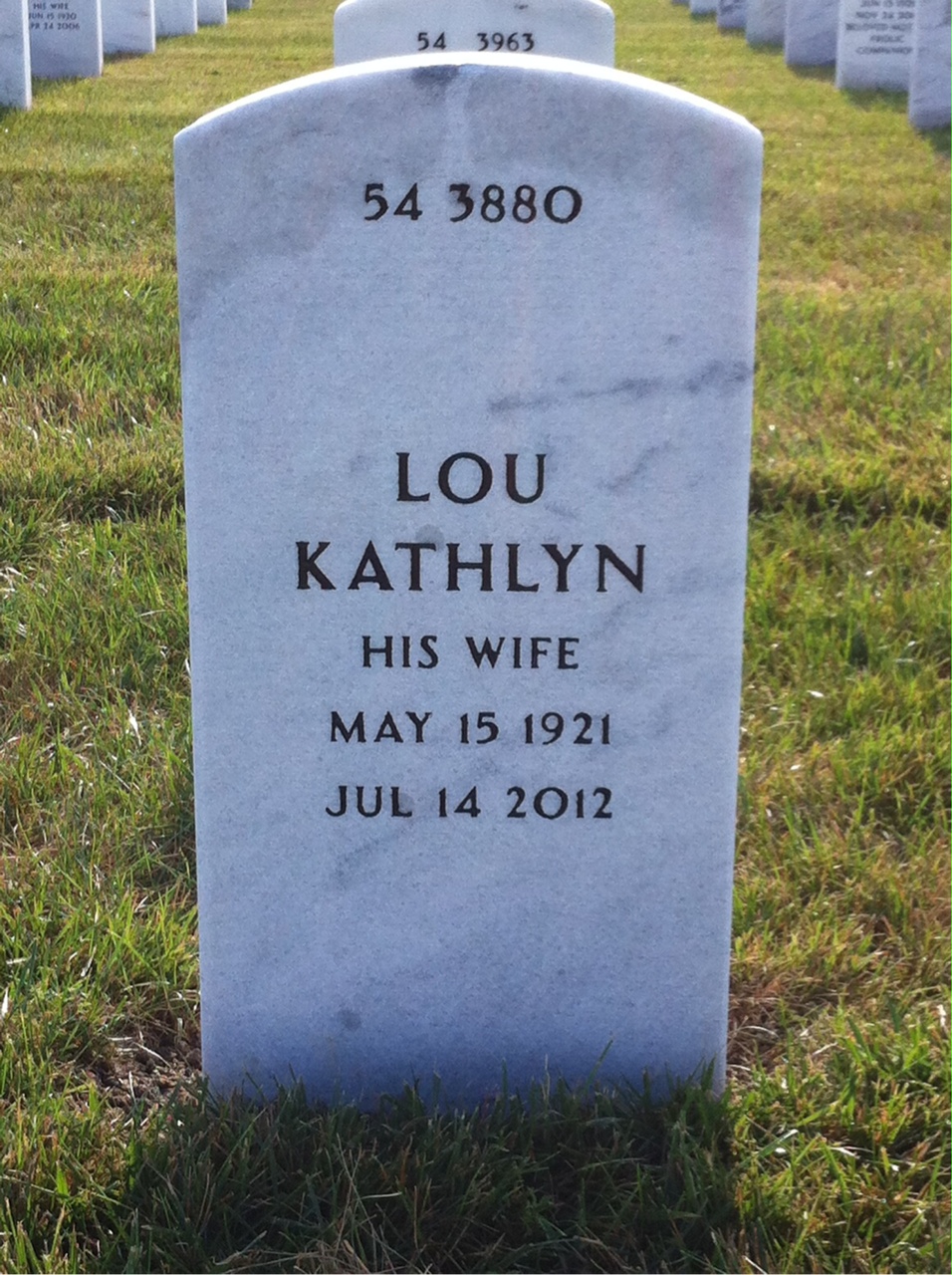 Back of headstone — Dolphus Blodgett