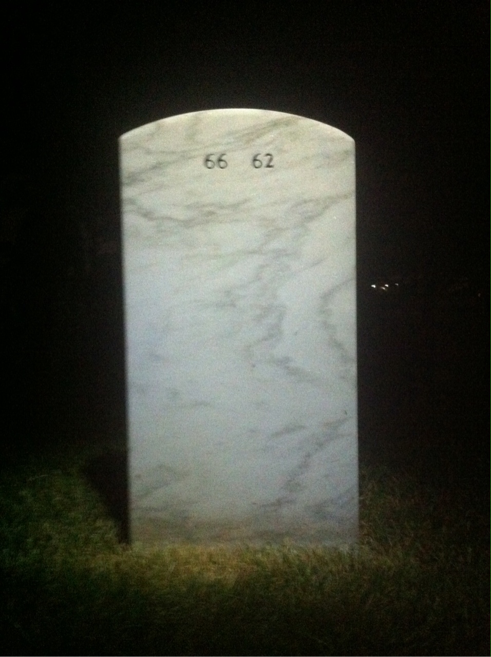 Back of headstone — William Anderson