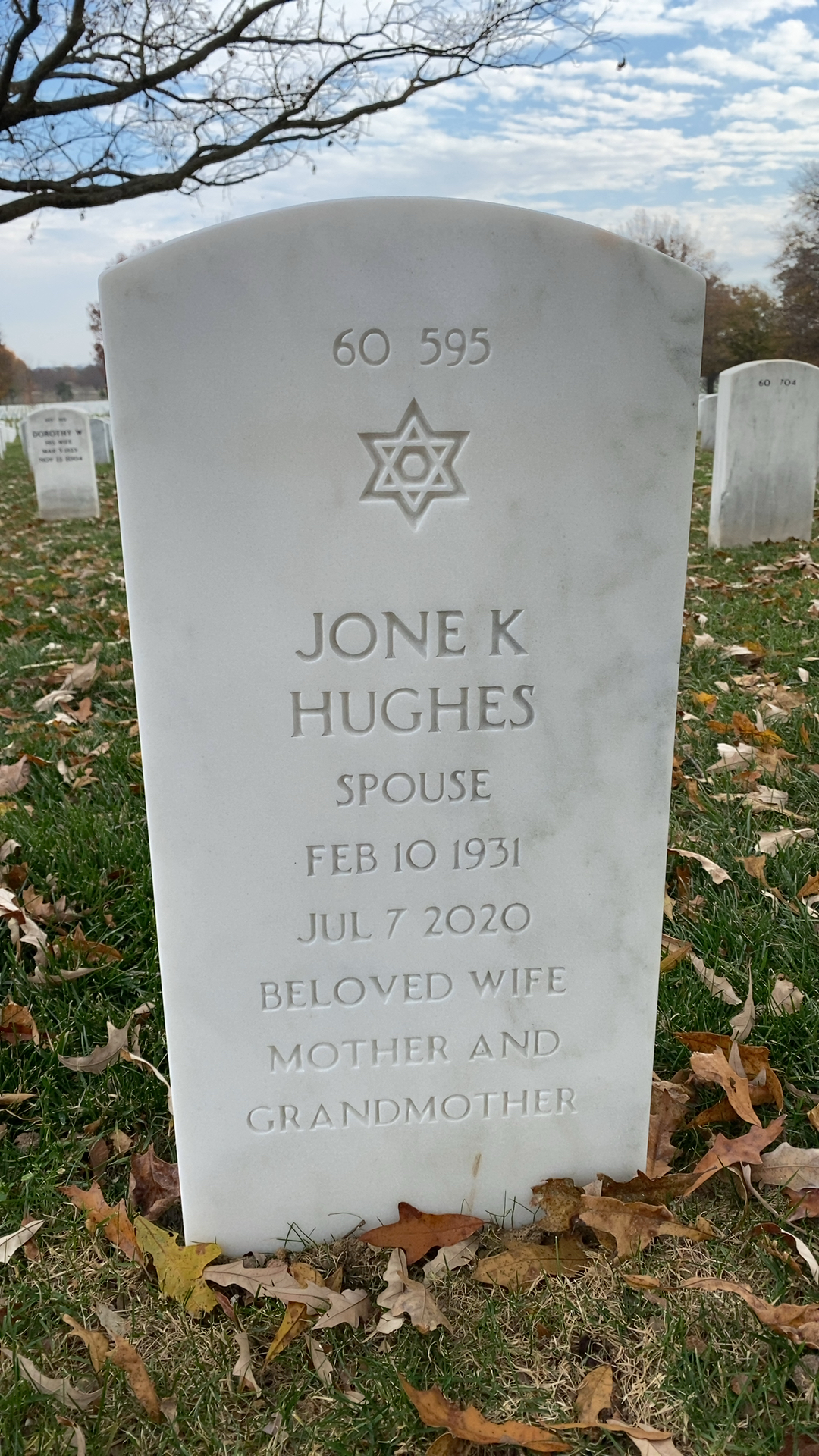 Back of headstone — Edward Hughes