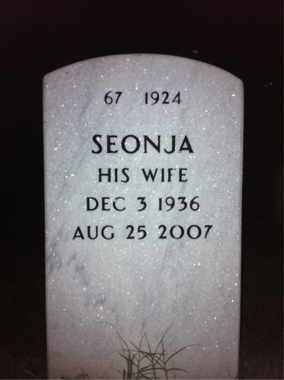 Back of headstone — John Davis