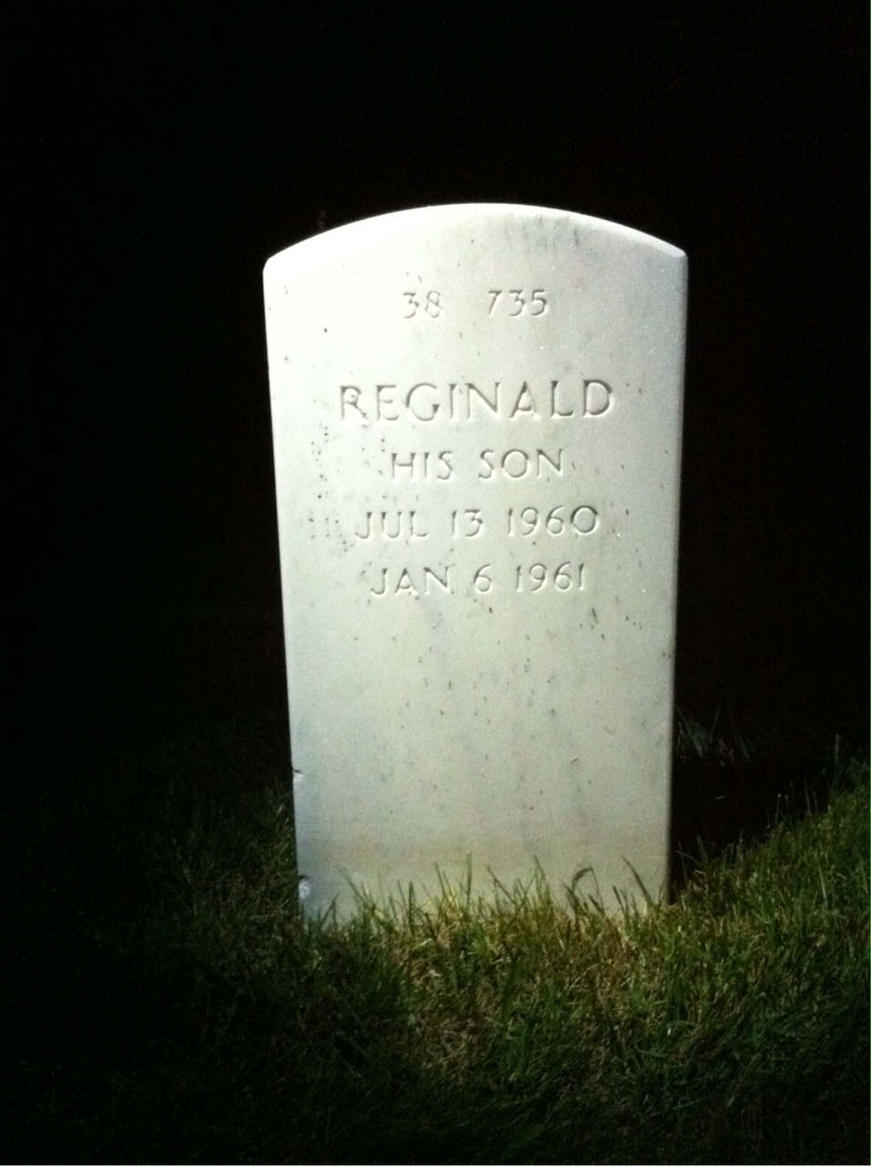 Back of headstone — Robert Couser