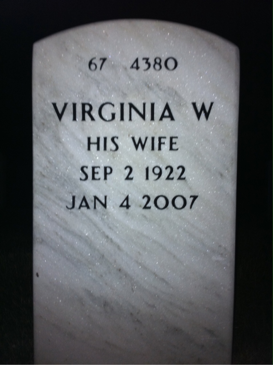 Back of headstone — Chester Briggs
