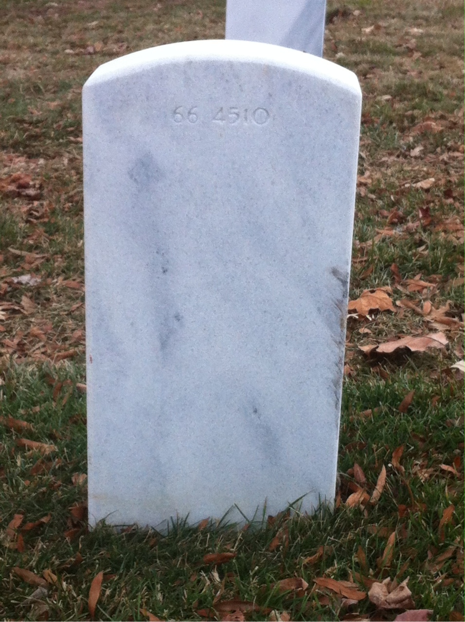 Back of headstone — James Anderson