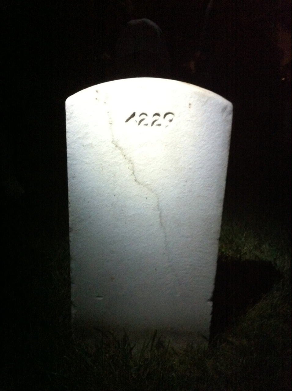Back of headstone — Raymond Moore