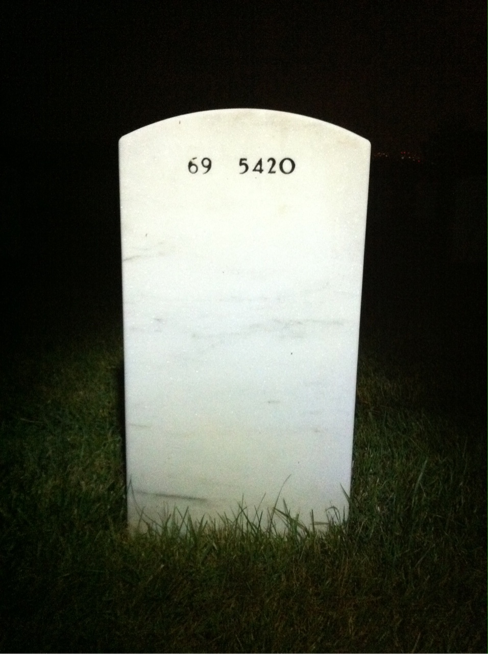 Back of headstone — Gilbert Bridges