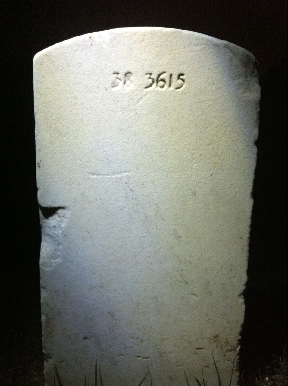 Back of headstone — Robert Bailie