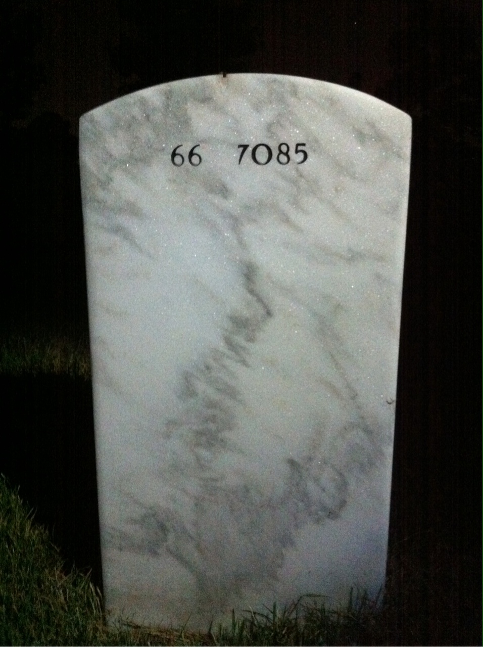 Back of headstone — Frederick Shrader