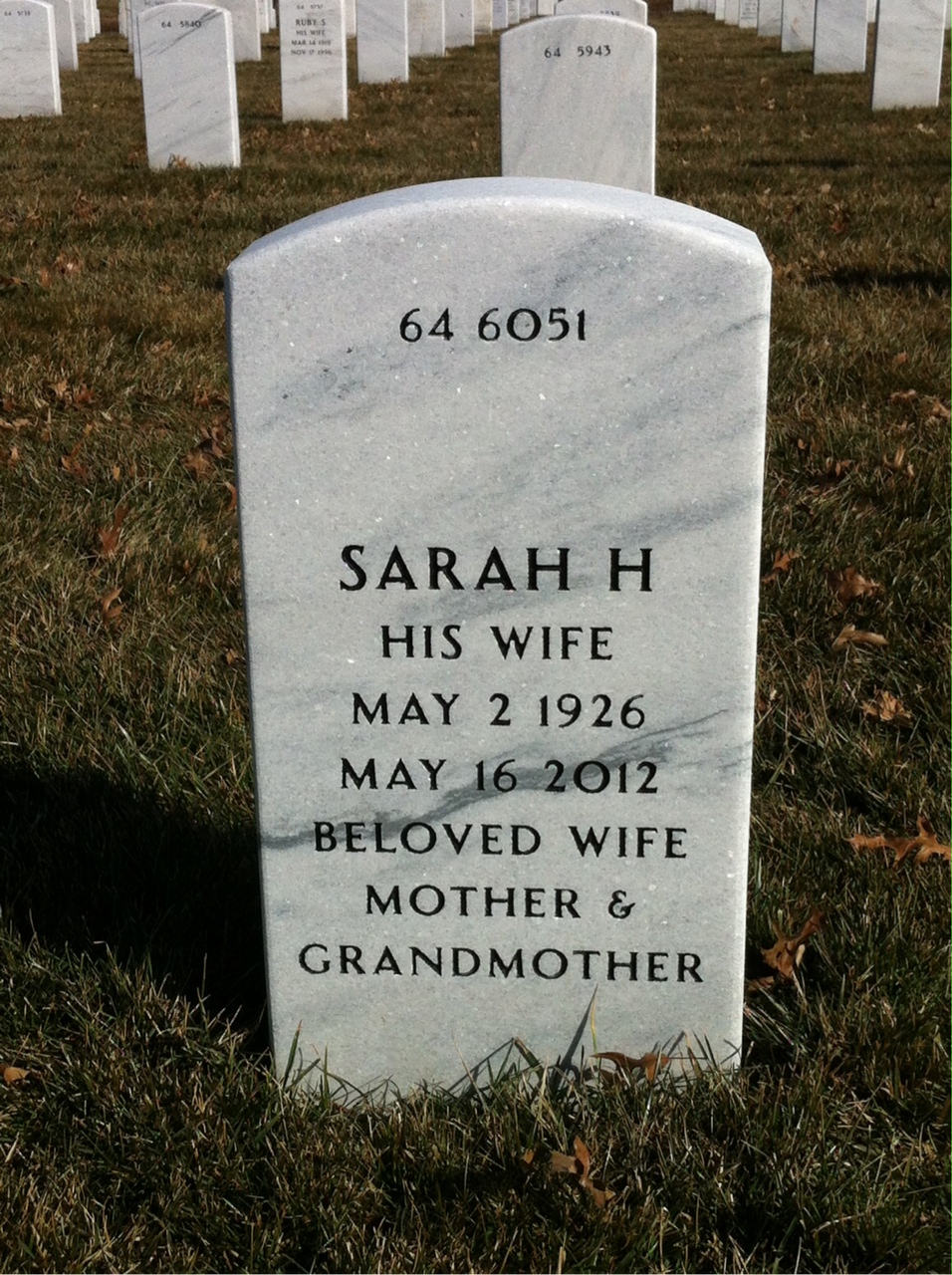 Back of headstone — Harry Logan