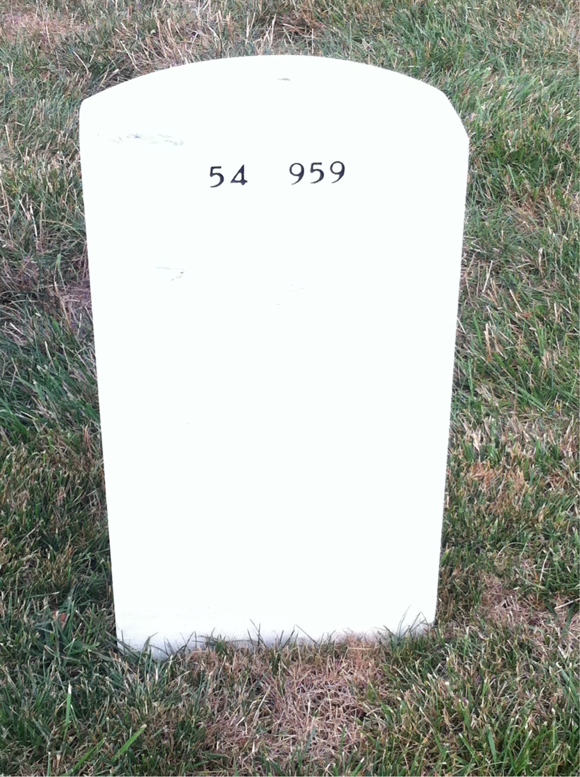Back of headstone — Harry Laurence