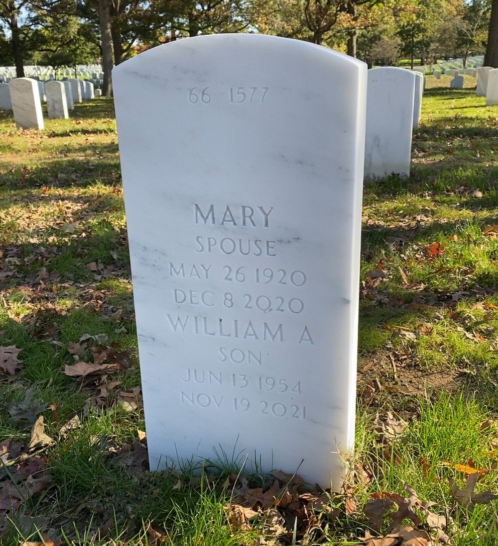 Back of headstone — William Bogan