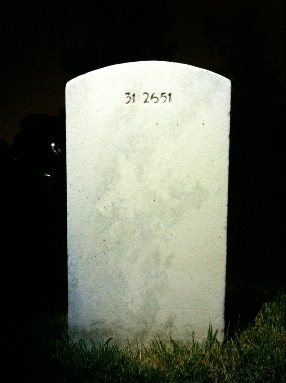 Back of headstone — William F Stewart