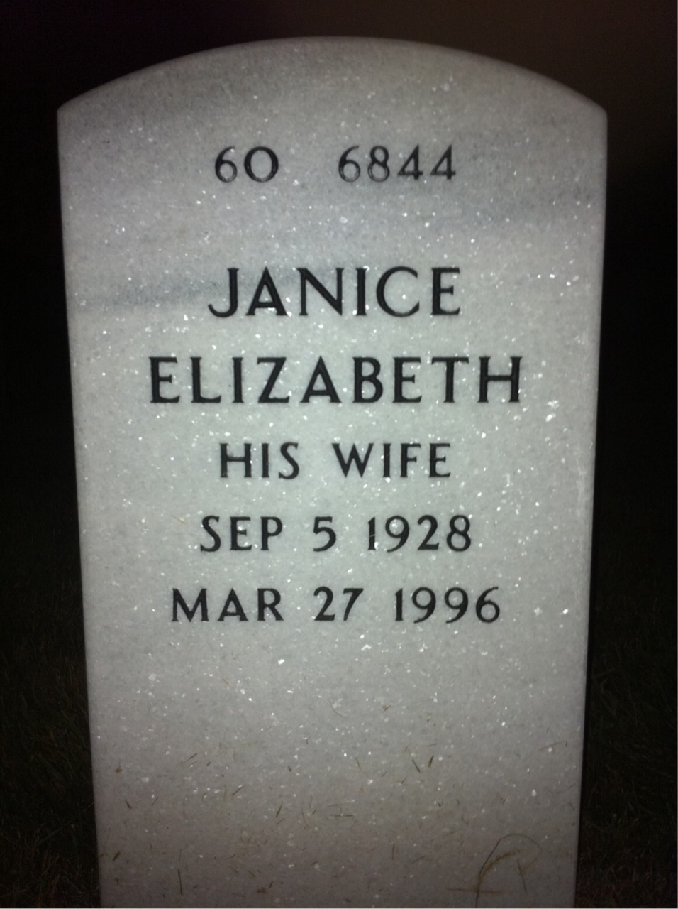 Back of headstone — Anthony Sabettini