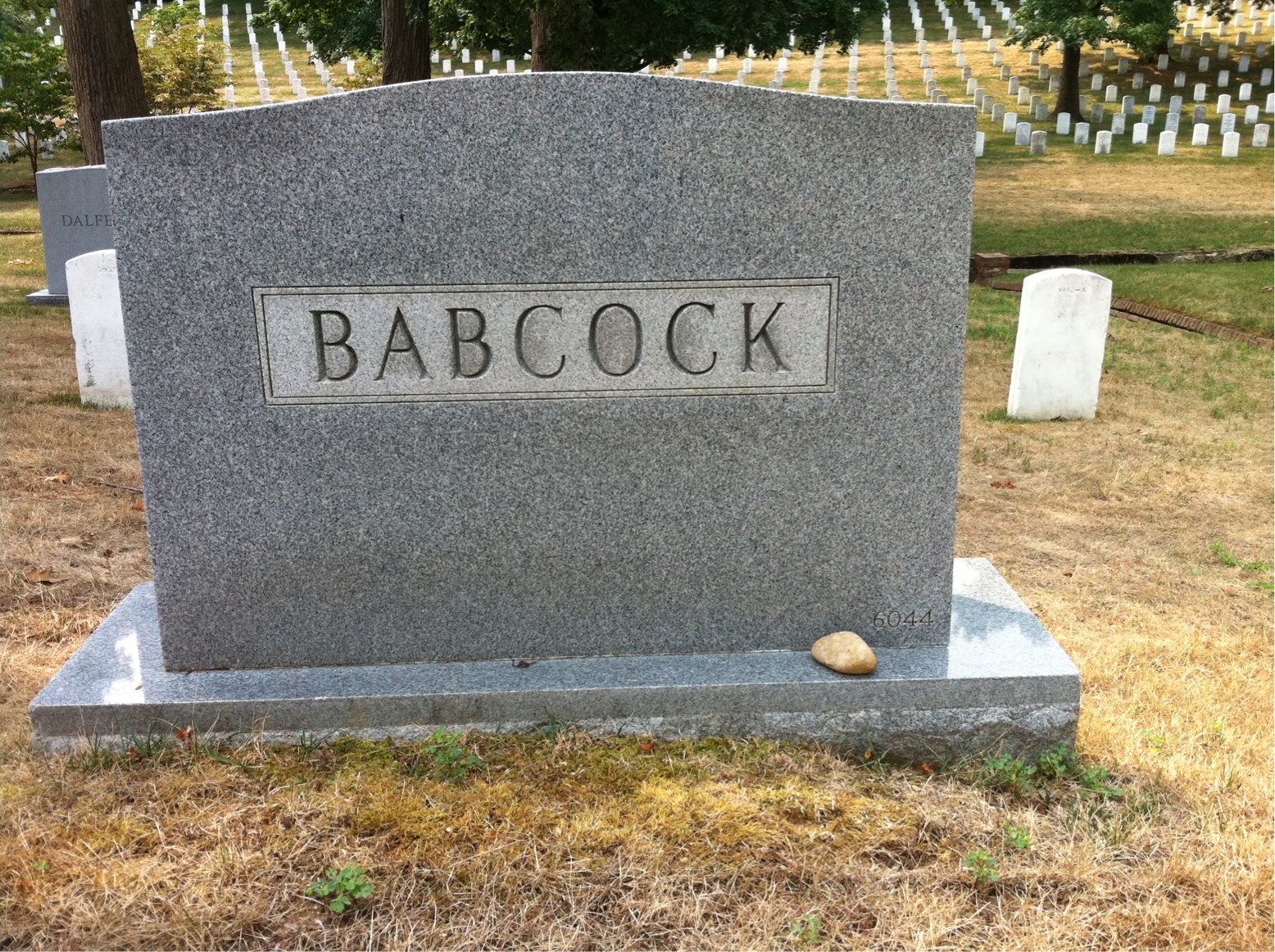 Back of headstone — Eleanor Babcock